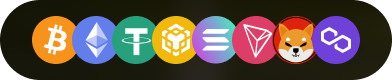 Supported cryptocurrencies: BTC, ETH, USDT, BNB, SOL, TRX, SHIB, MATIC